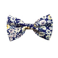 Sapphire Blue Floral Pre-tied Bow Tie