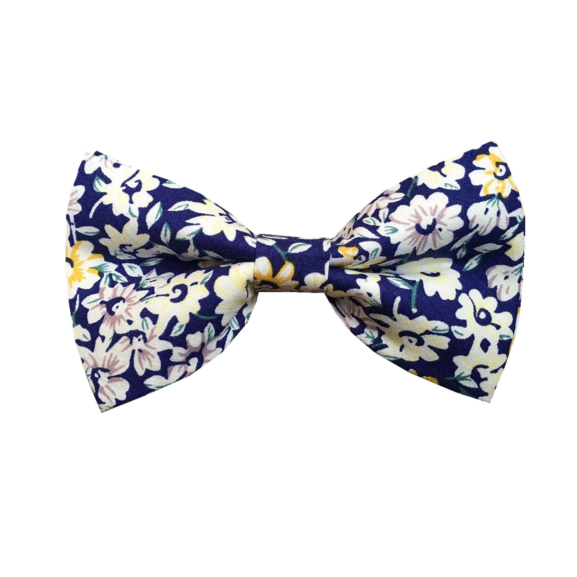 Sapphire Blue Floral Pre-tied Bow Tie