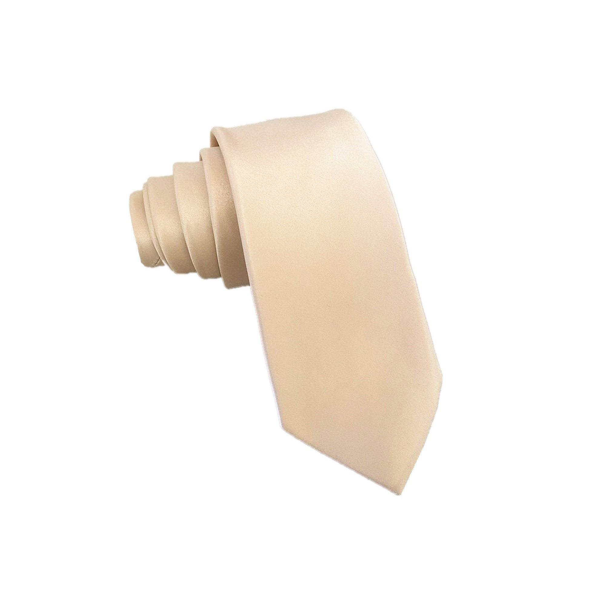Champagne Satin Necktie