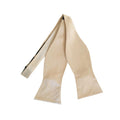 Champagne Satin Self-tied Bow Tie