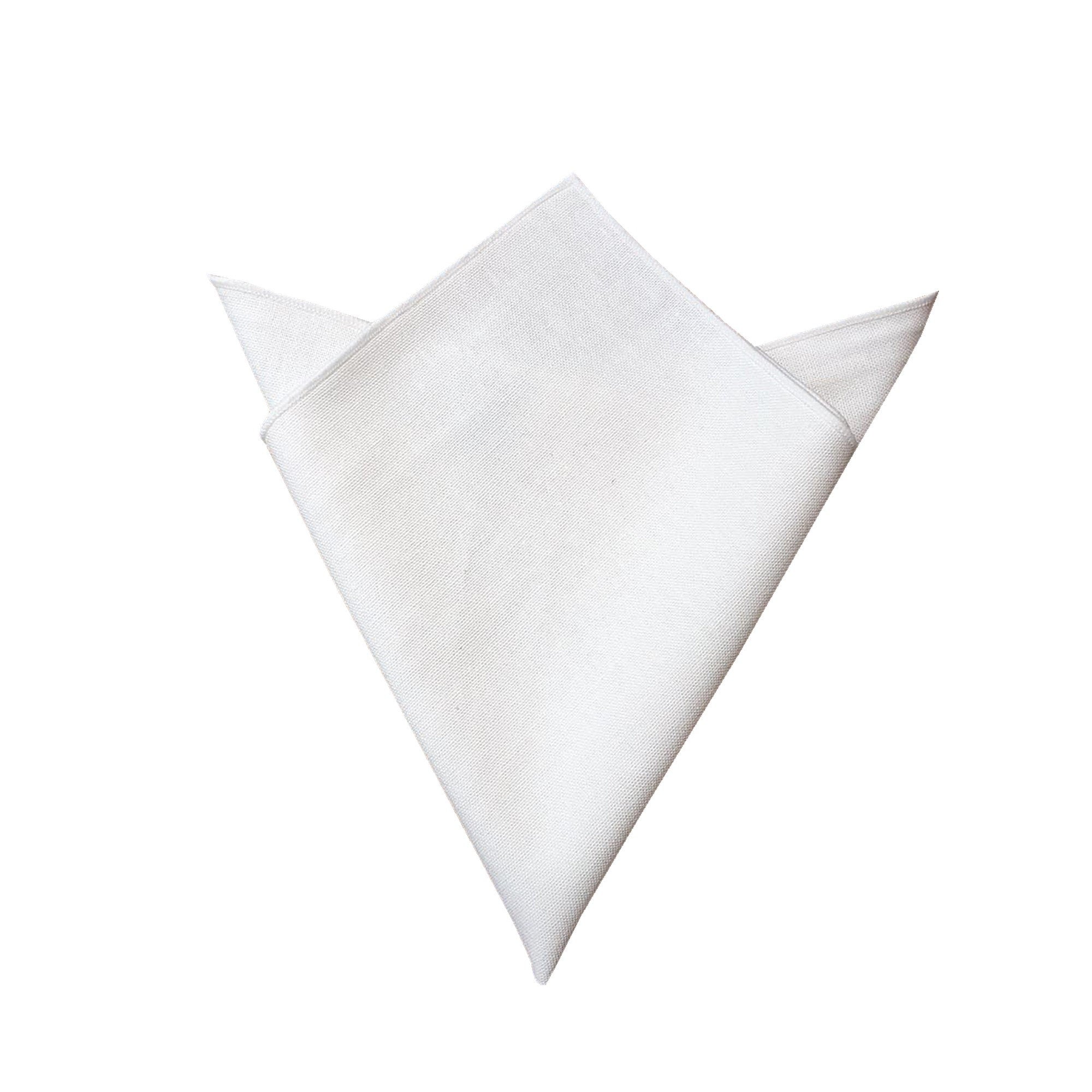 Off White Linen Pocket Square