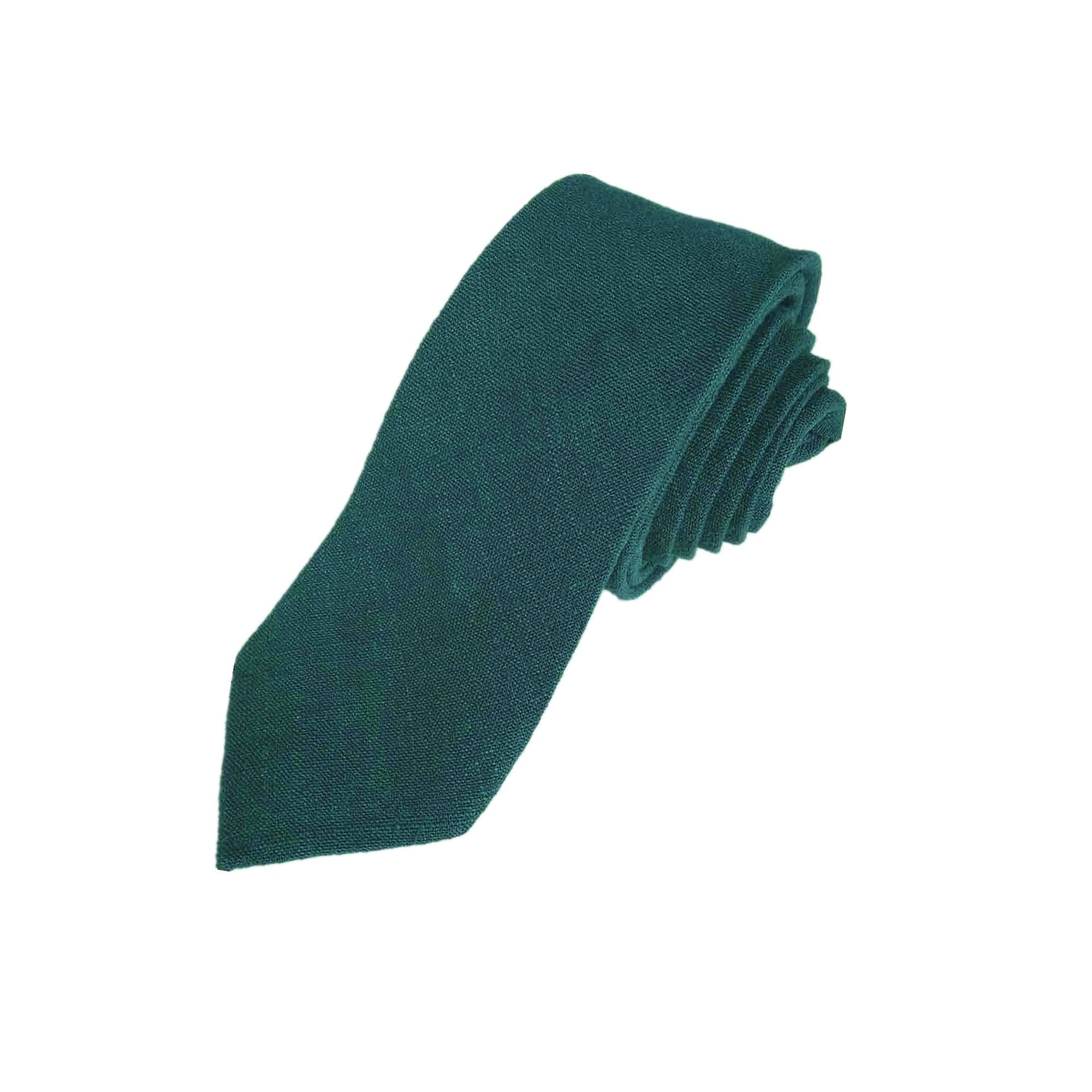 Forest Green Linen Necktie