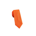 Orange Linen Skinny Tie