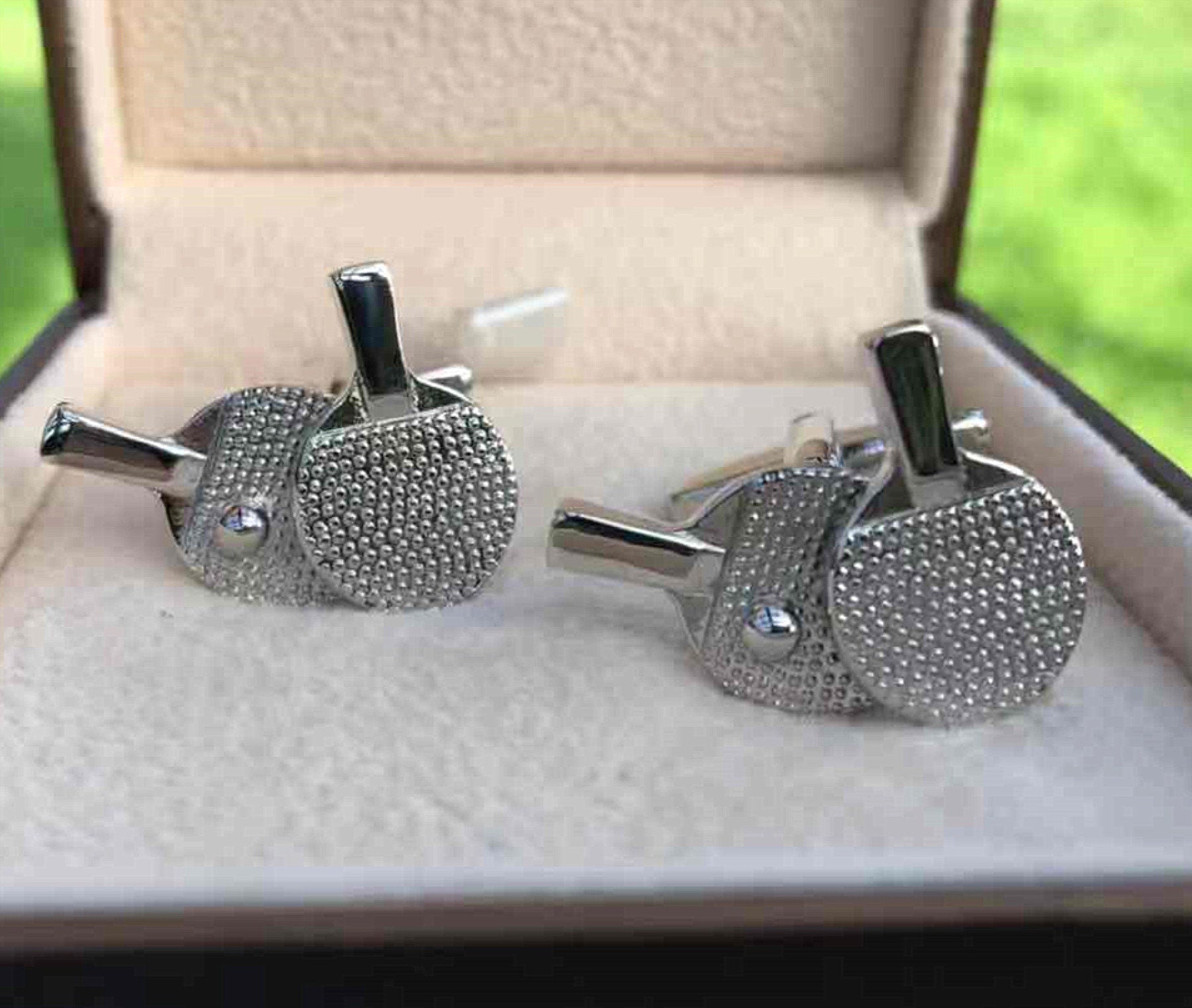 Silver Table Tennis Cufflinks