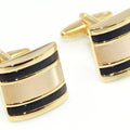 Gold Black Cufflinks