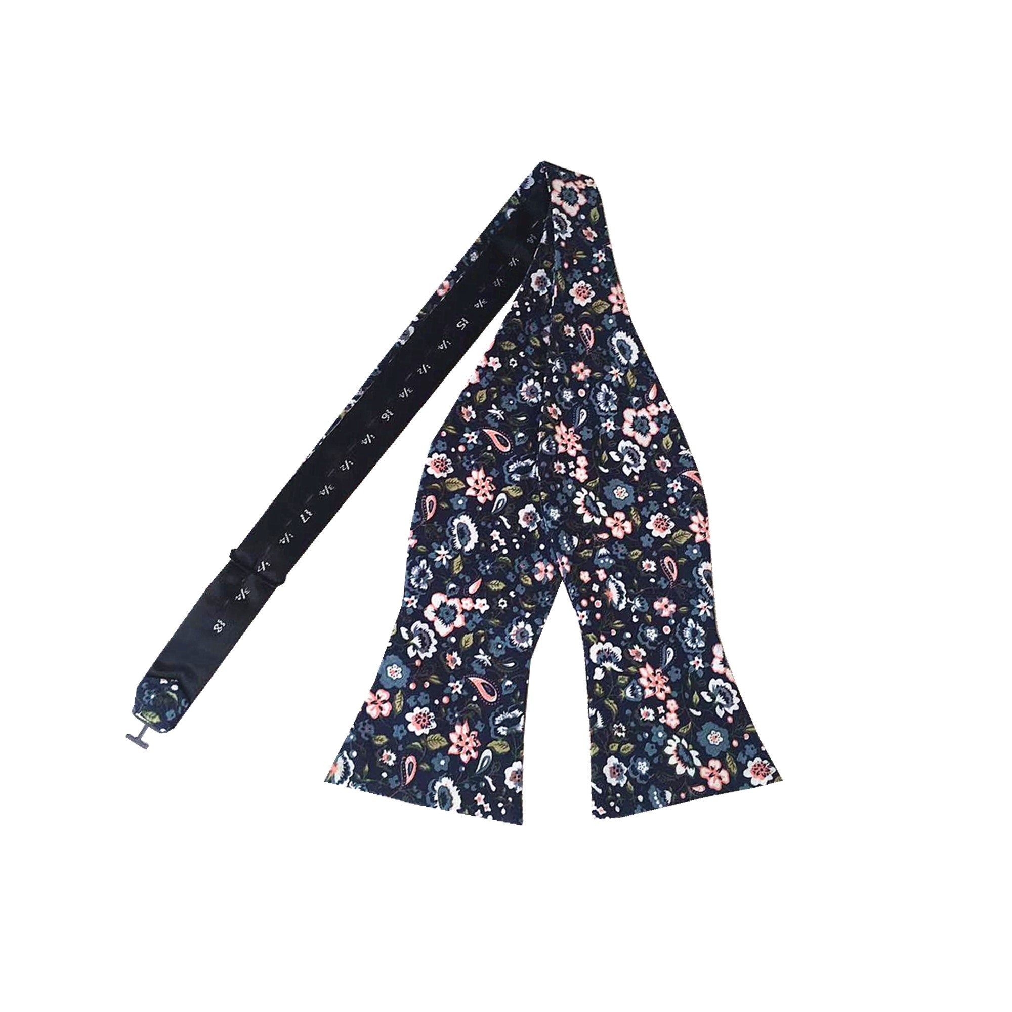 Midnight Blue Paisley Self-tied Bow tie