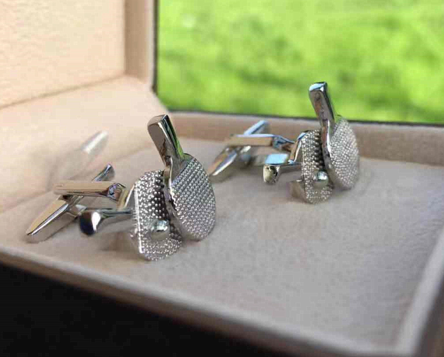 Silver Table Tennis Cufflinks