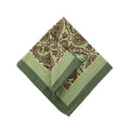 Green Branching Paisley Wool Pocket Square