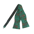 Green Paisley Self-tied Bow Tie