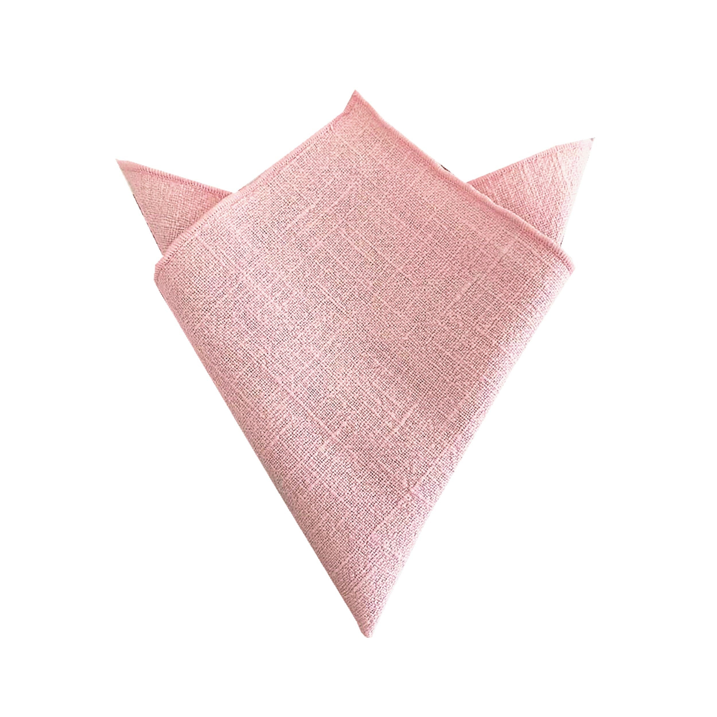 Blush Pink Linen Pocket Square