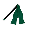 Dark Green Satin Self-tied Bow Tie