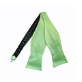 Clover Green Satin Self-tied Bow Tie