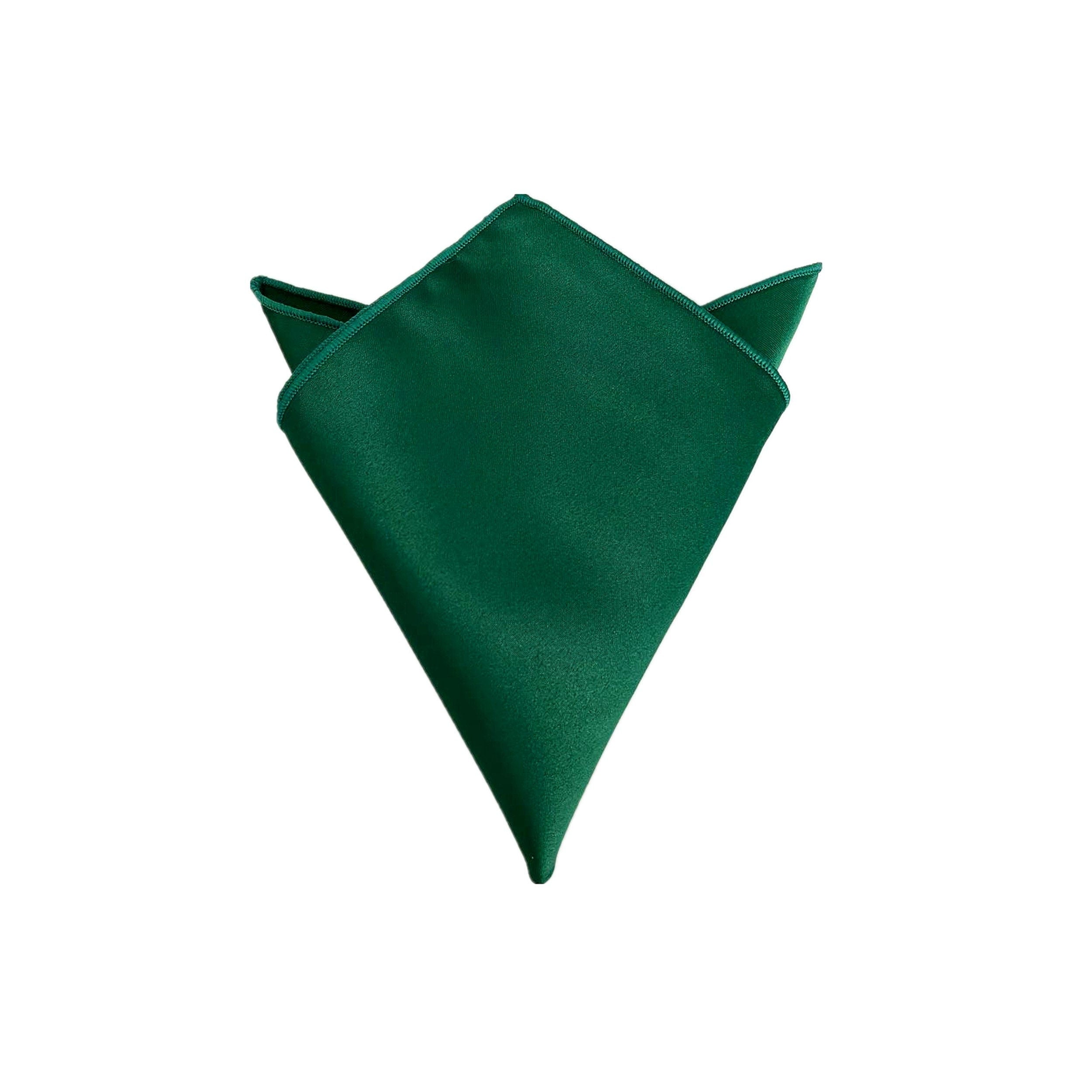 Dark Green Satin Pocket Square