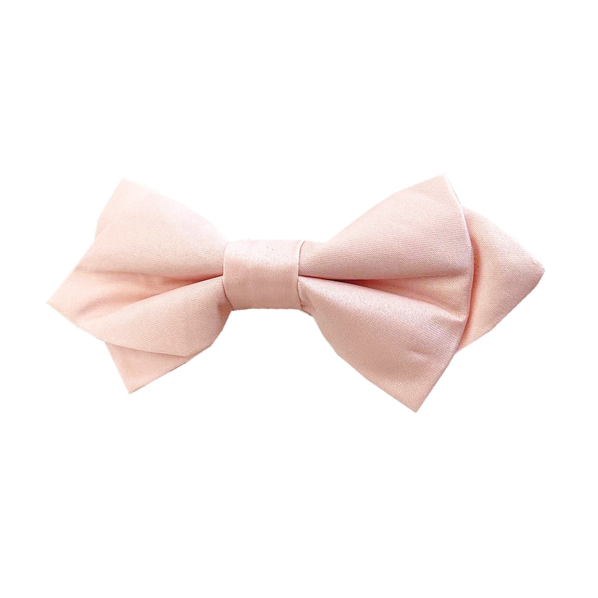 Blush Pink Satin Diamond Bow tie