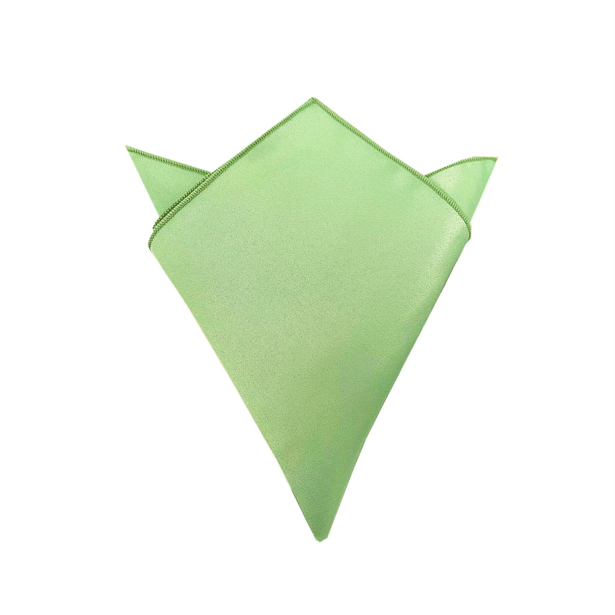 Clover Green Satin Pocket Square