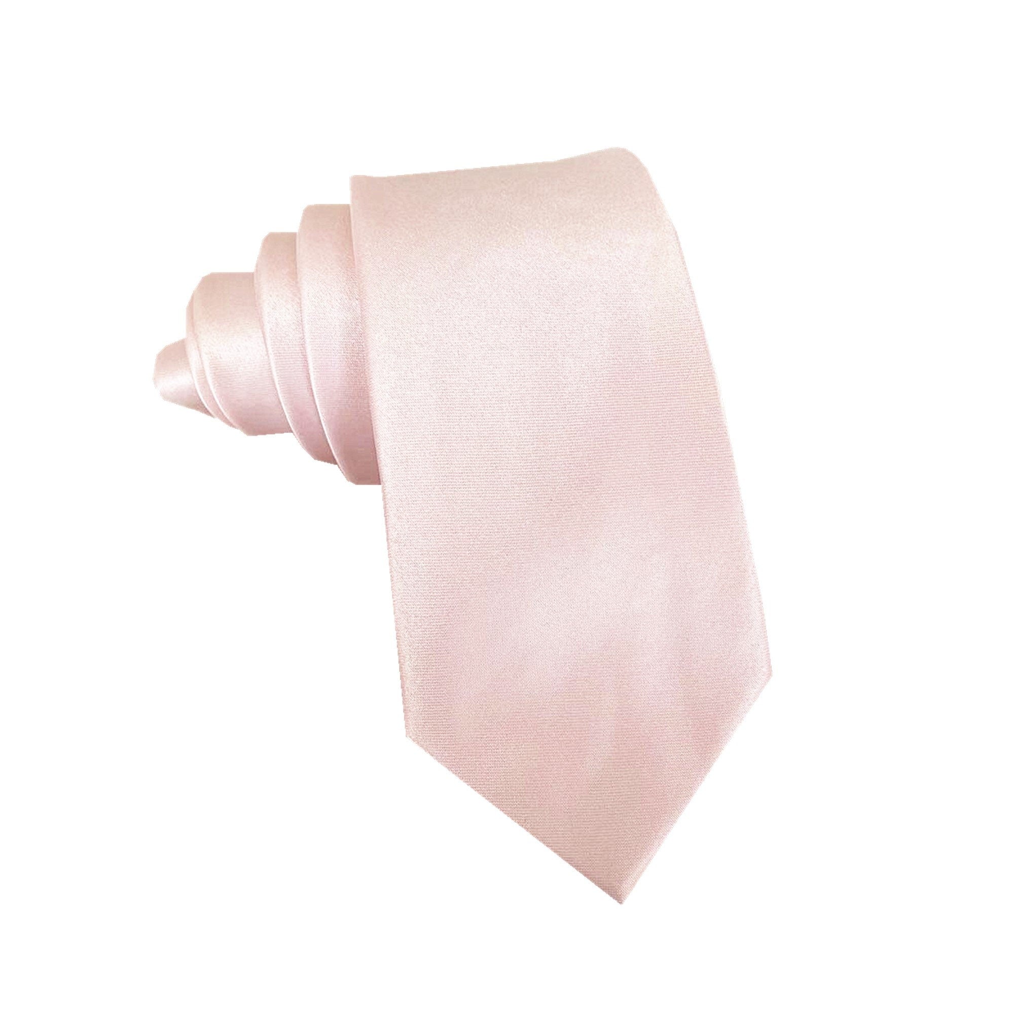 Blush Pink Satin Necktie
