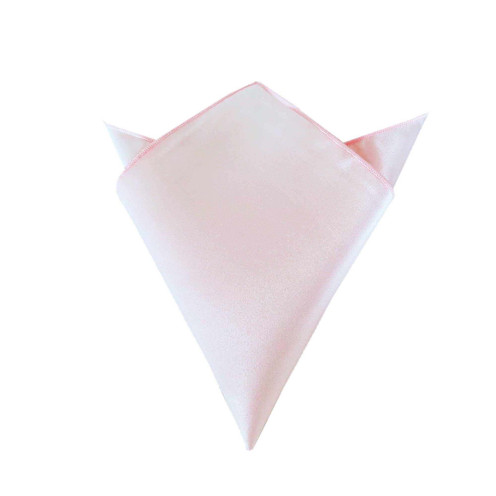 Blush Pink Satin Pocket Square