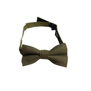 Army Green Linen Kids Bow Tie