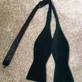 Dark Green Velvet Self-tied Bow Tie