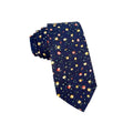Midnight with Yellow  & Red Floral Cotton Necktie