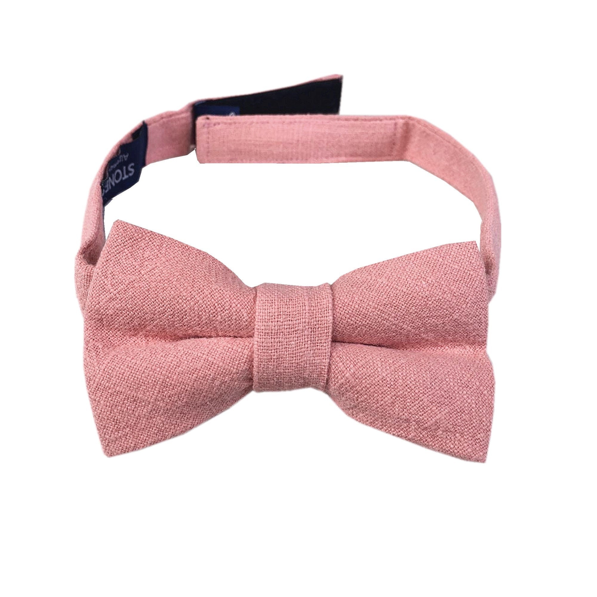 Ballet Pink Linen Kids Bow Tie