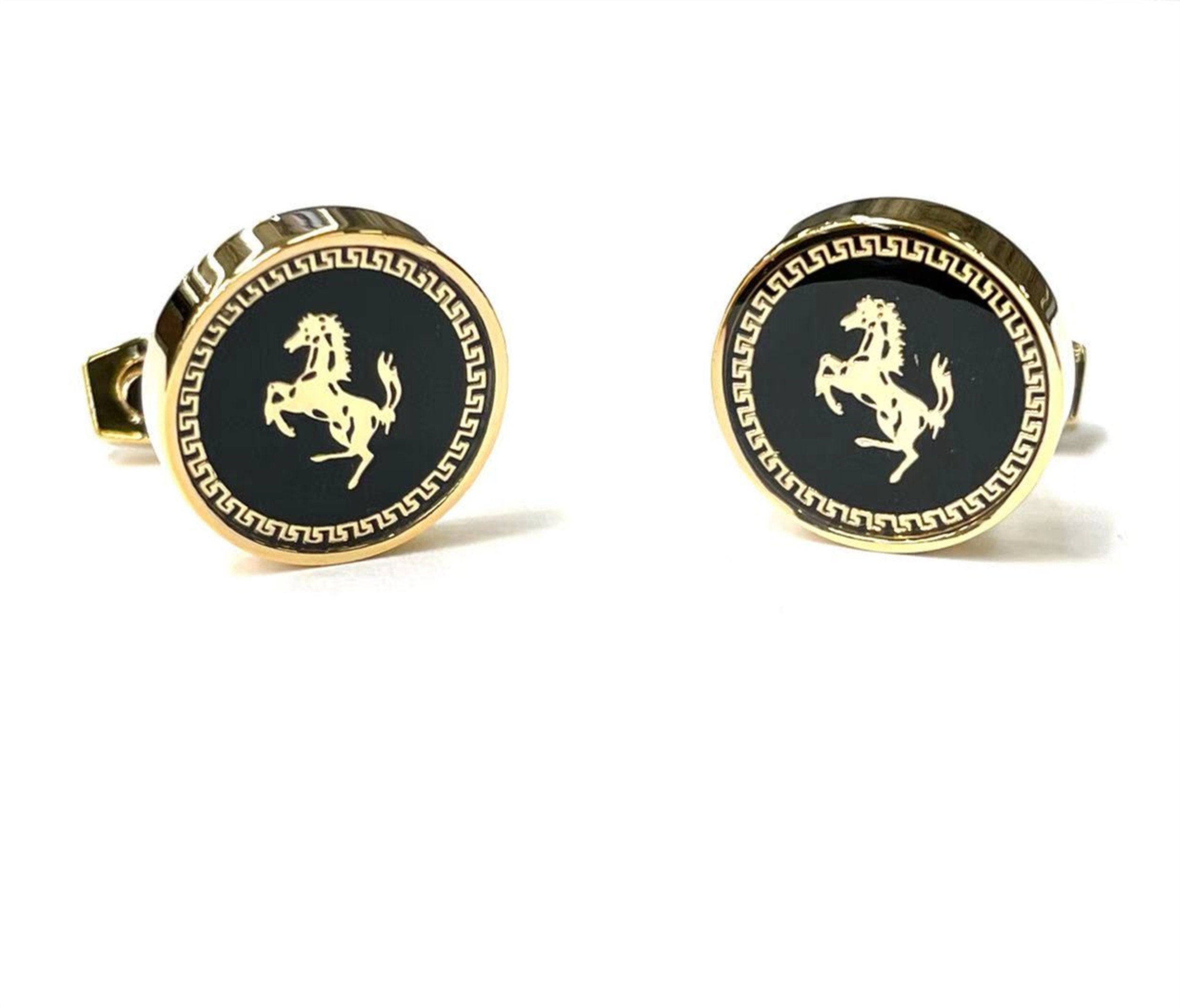 Gold Racing Horse Cufflinks