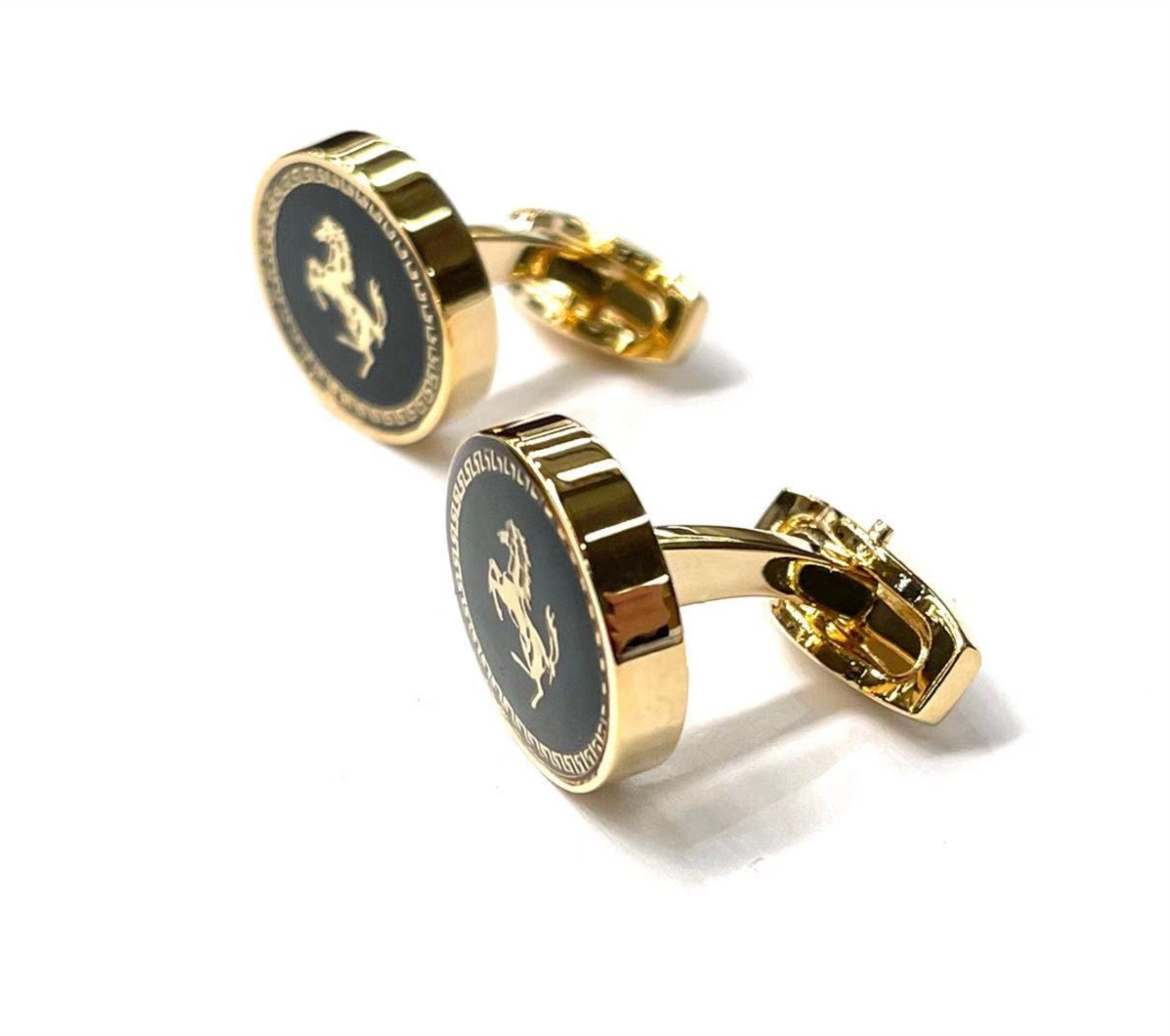 Gold Racing Horse Cufflinks