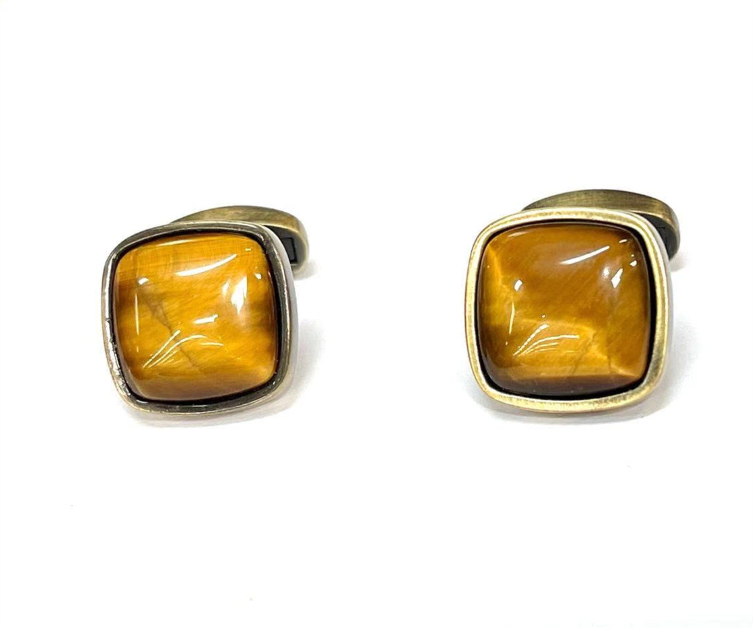 Brown Tiger's Eye Cufflinks