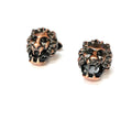 Antique Copper Lion Gemstone Cufflinks