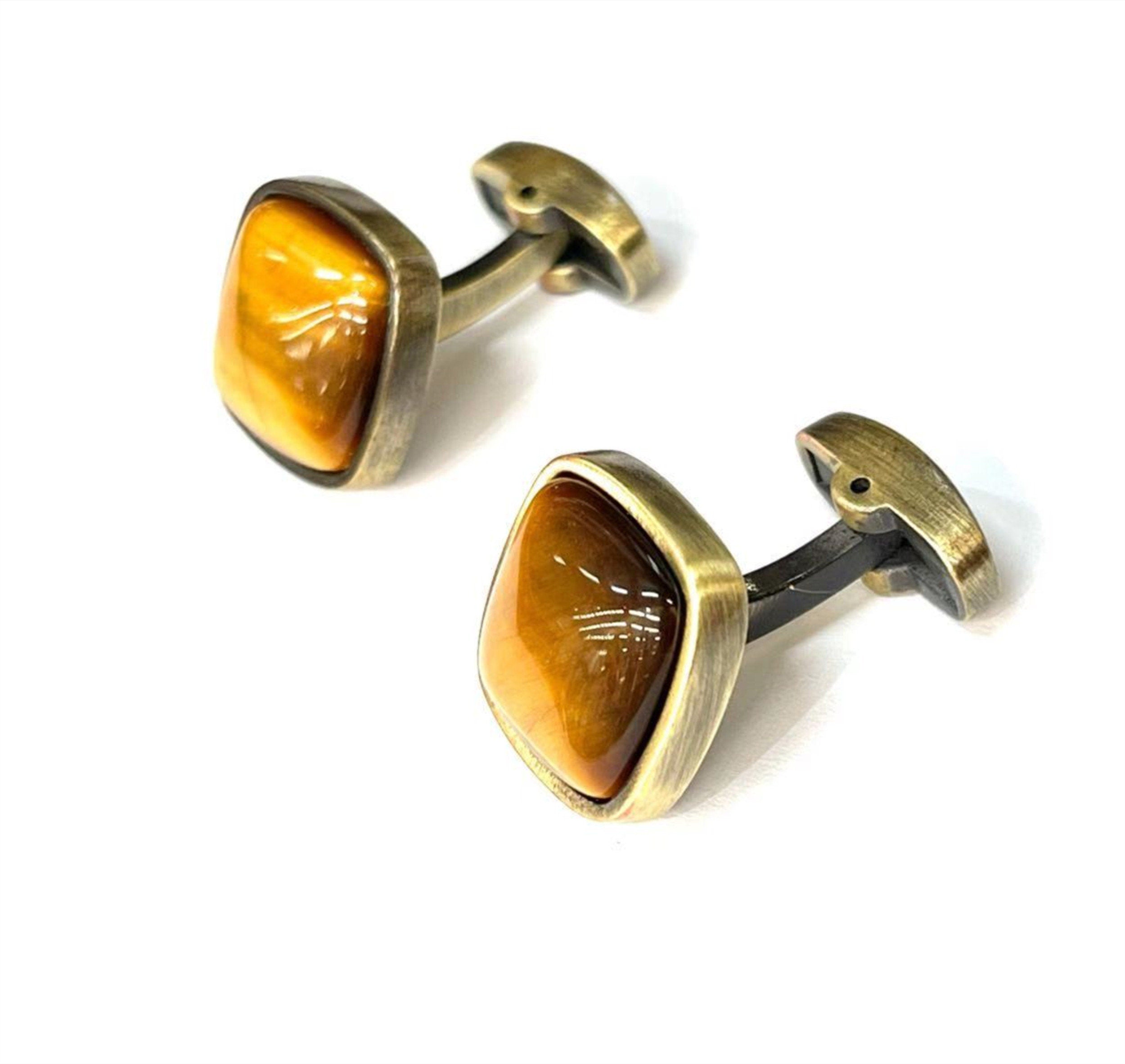 Brown Tiger's Eye Cufflinks