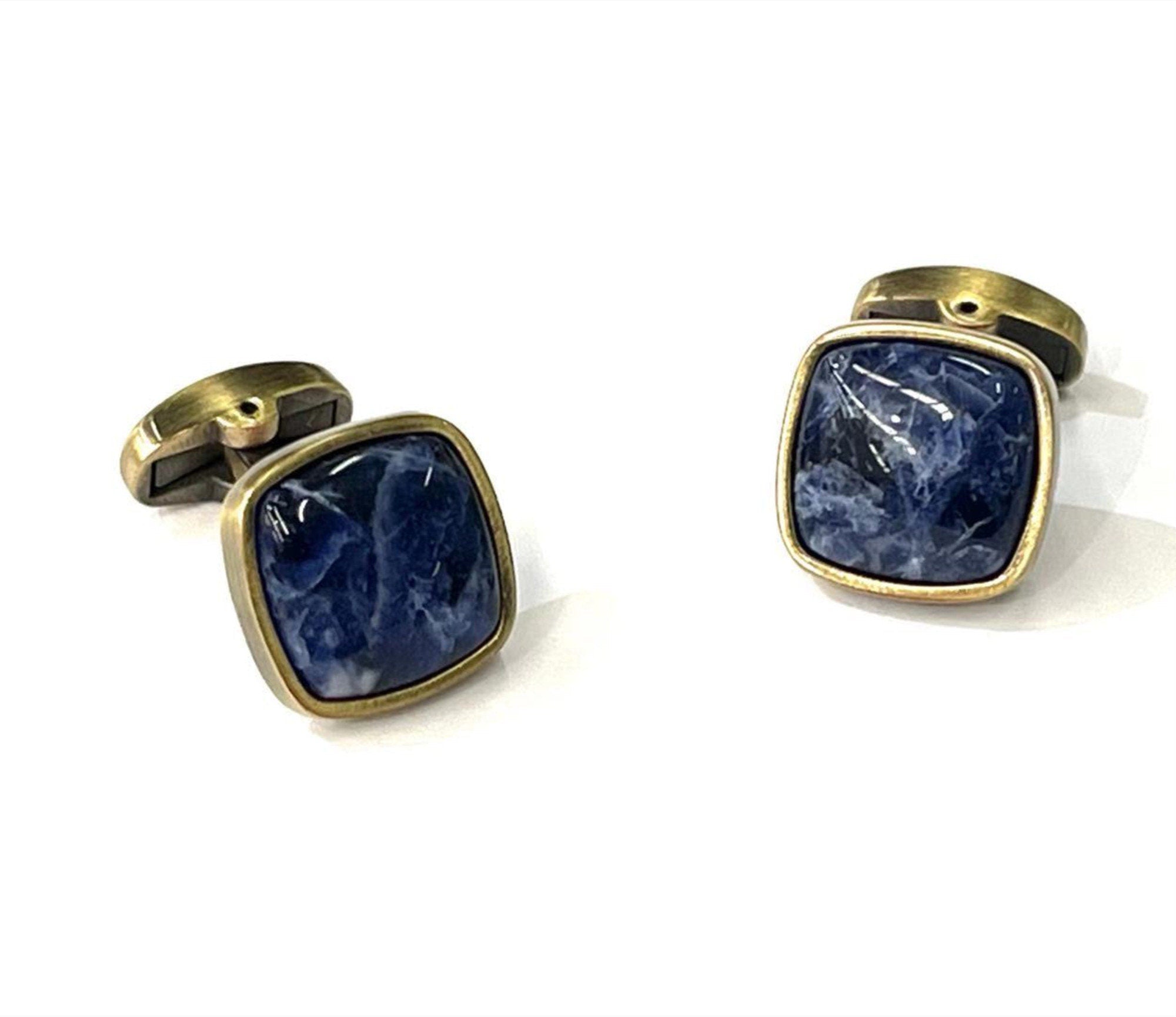 Blue Tiger's Eye Cufflinks