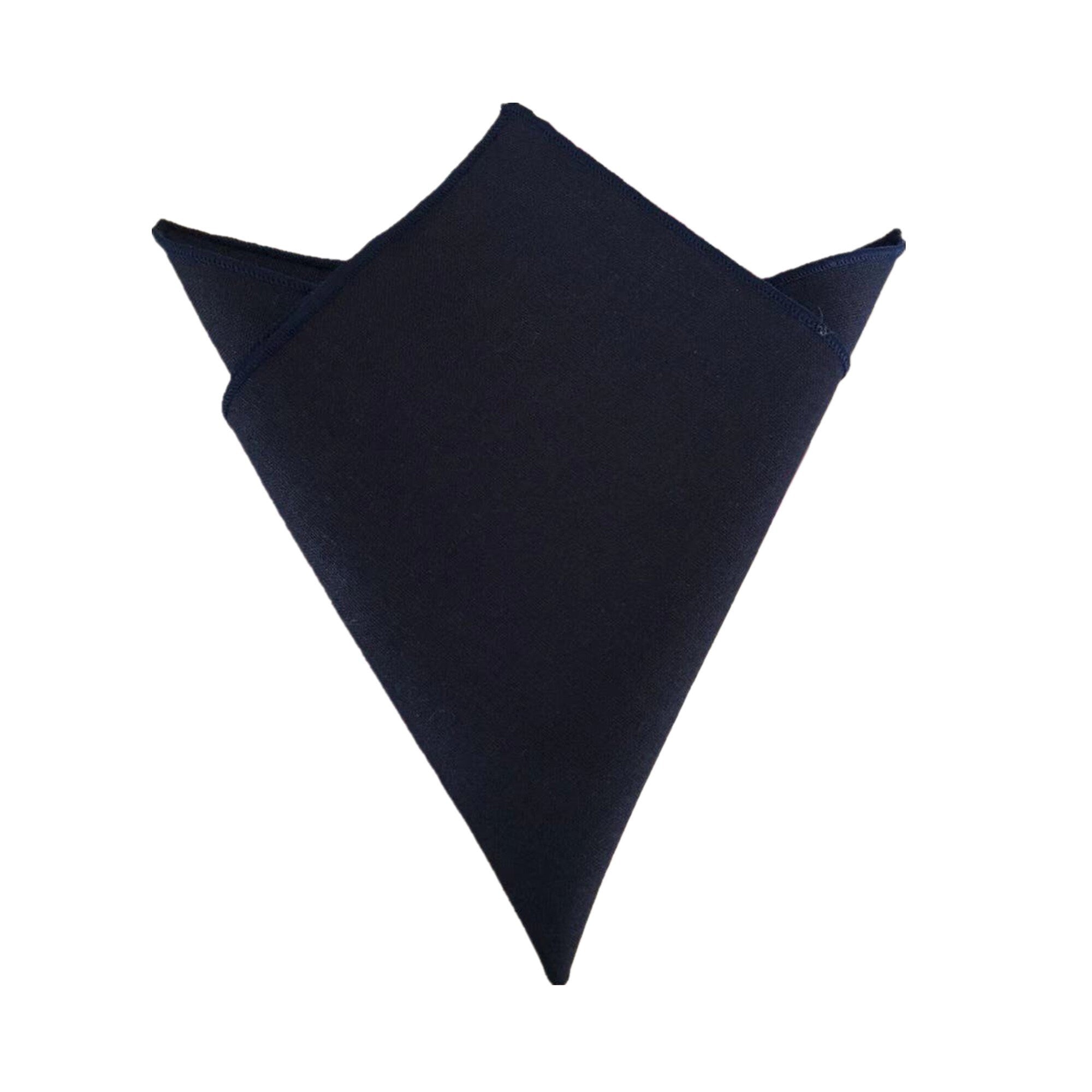 Dark Midnight Linen Pocket Square