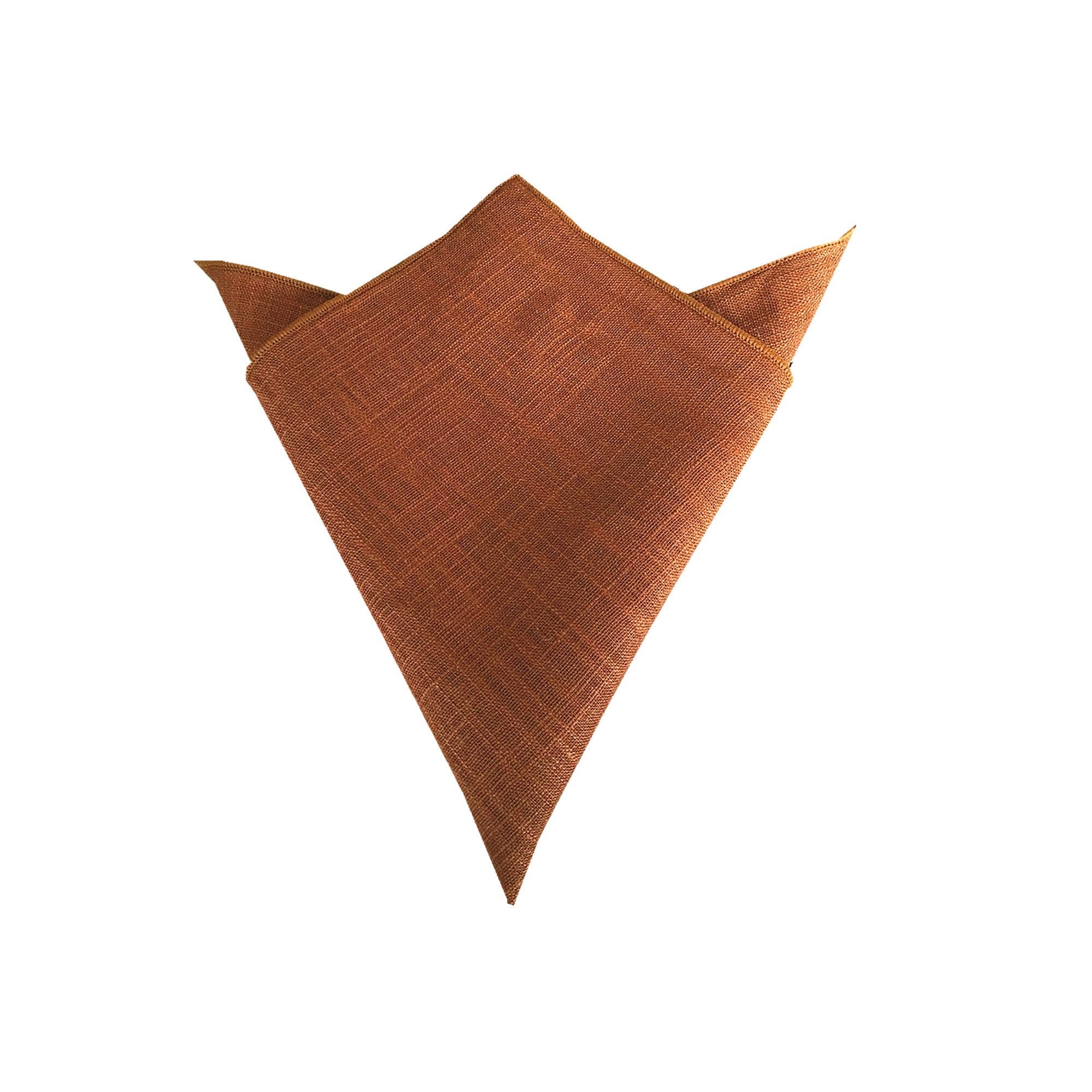 Burnt Bronze Linen Pocket Square