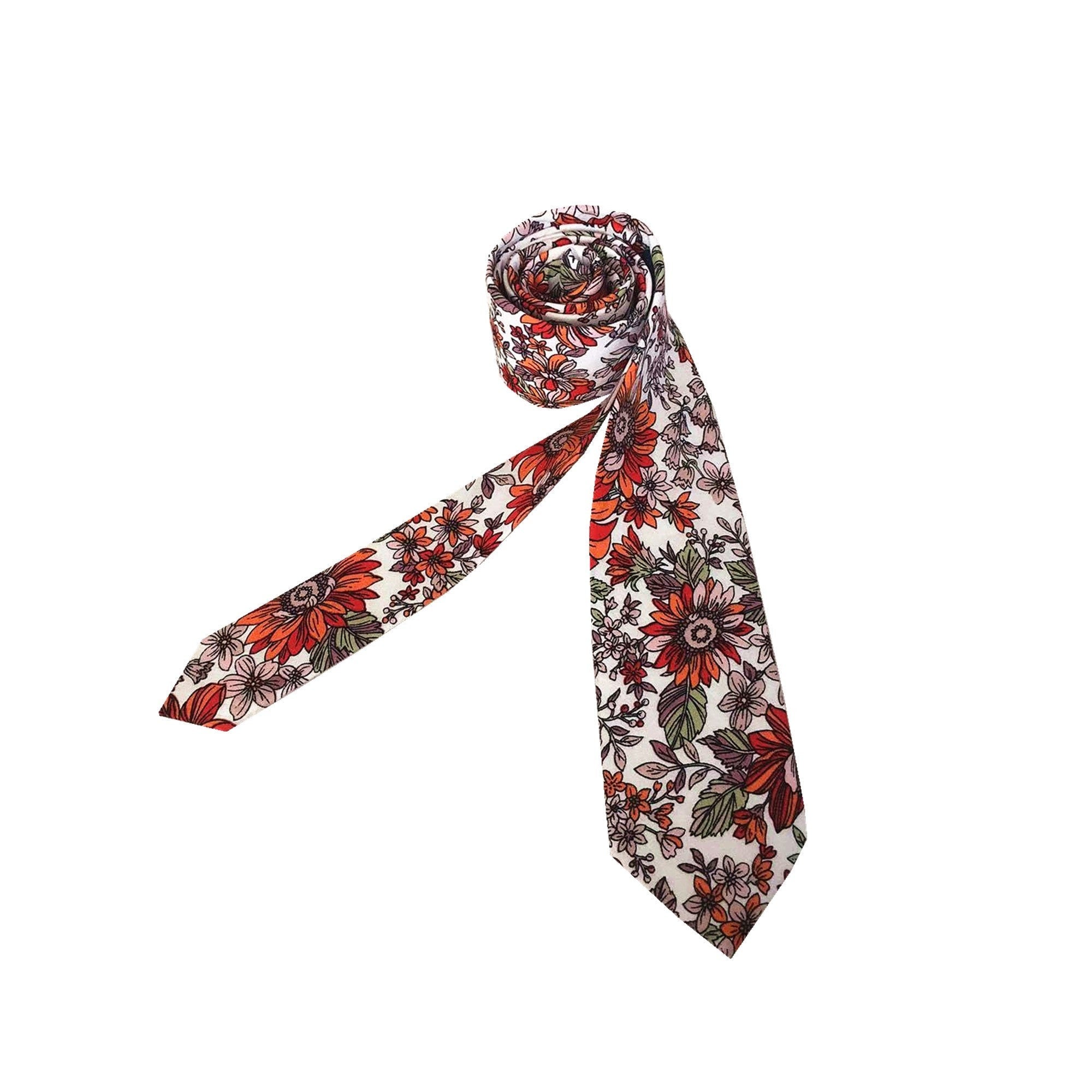 Paprika Sunflower Skinny Tie