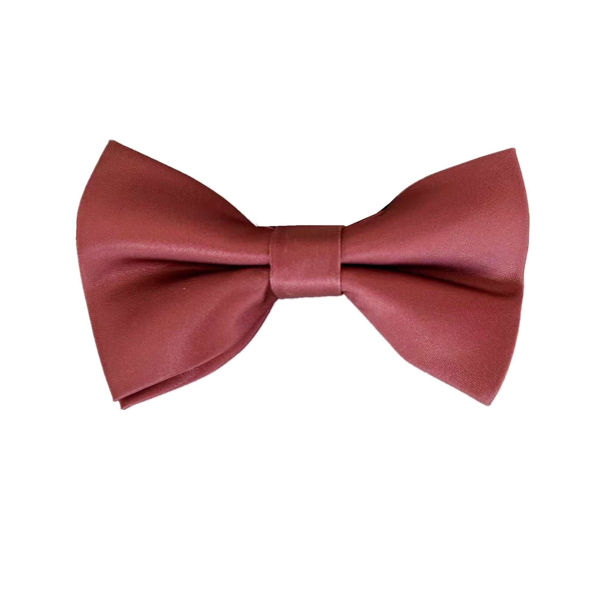 Cinnamon Rose Satin Pre-tied Bow Tie