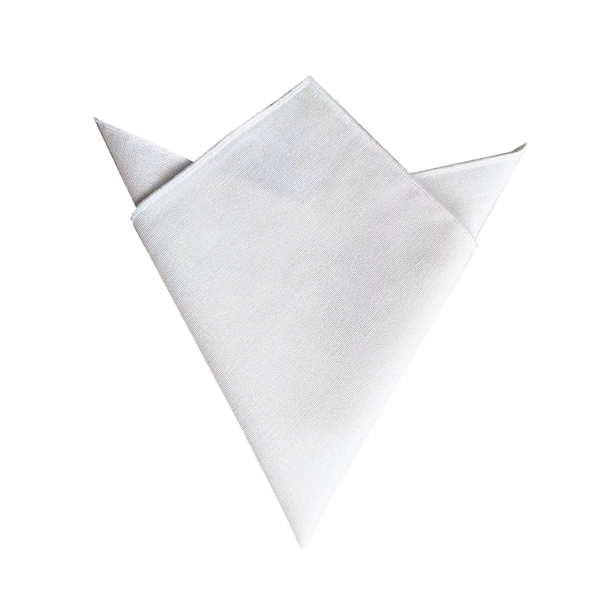 White Linen Pocket Square