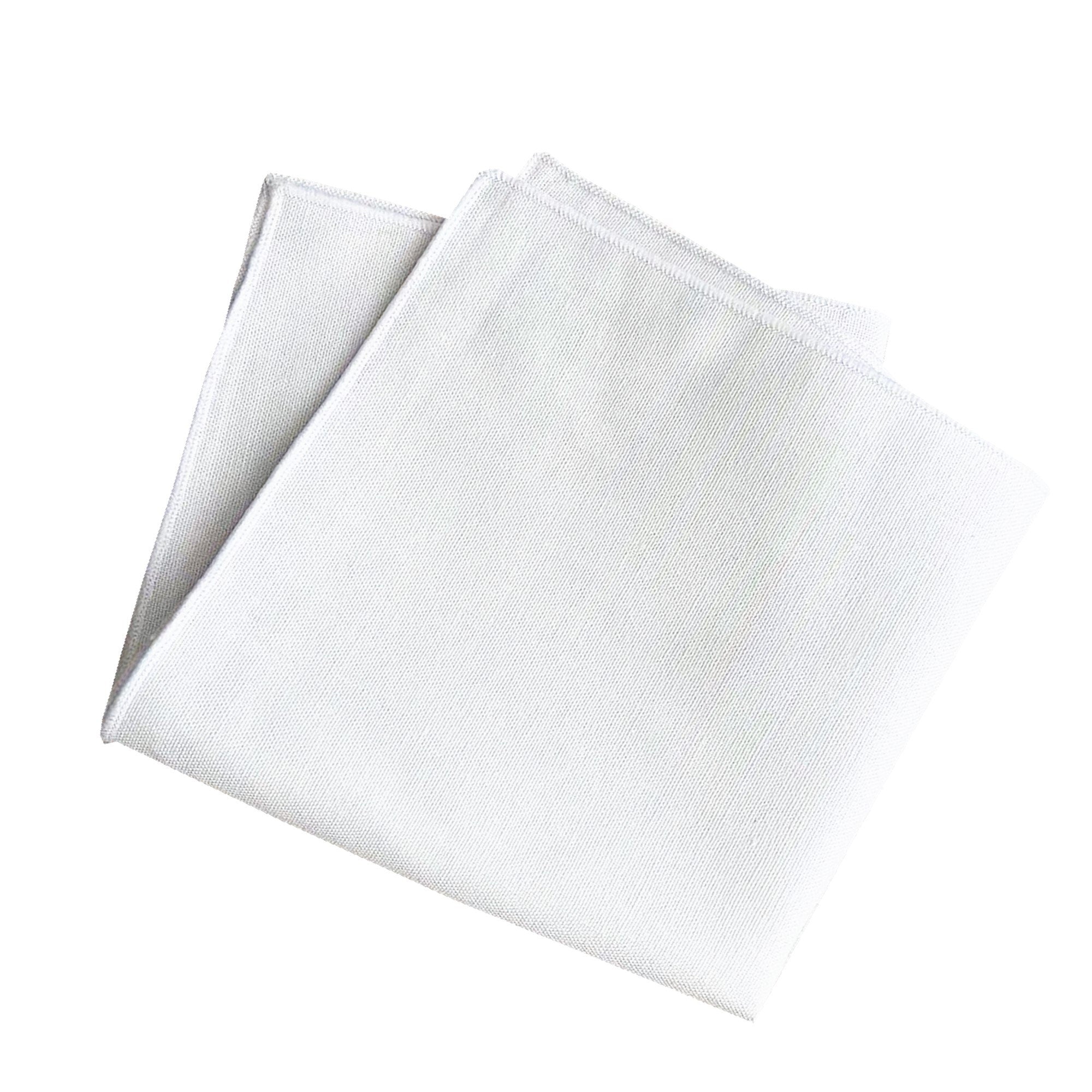White Linen Pocket Square