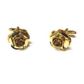 Gold Rose Flower Cufflinks