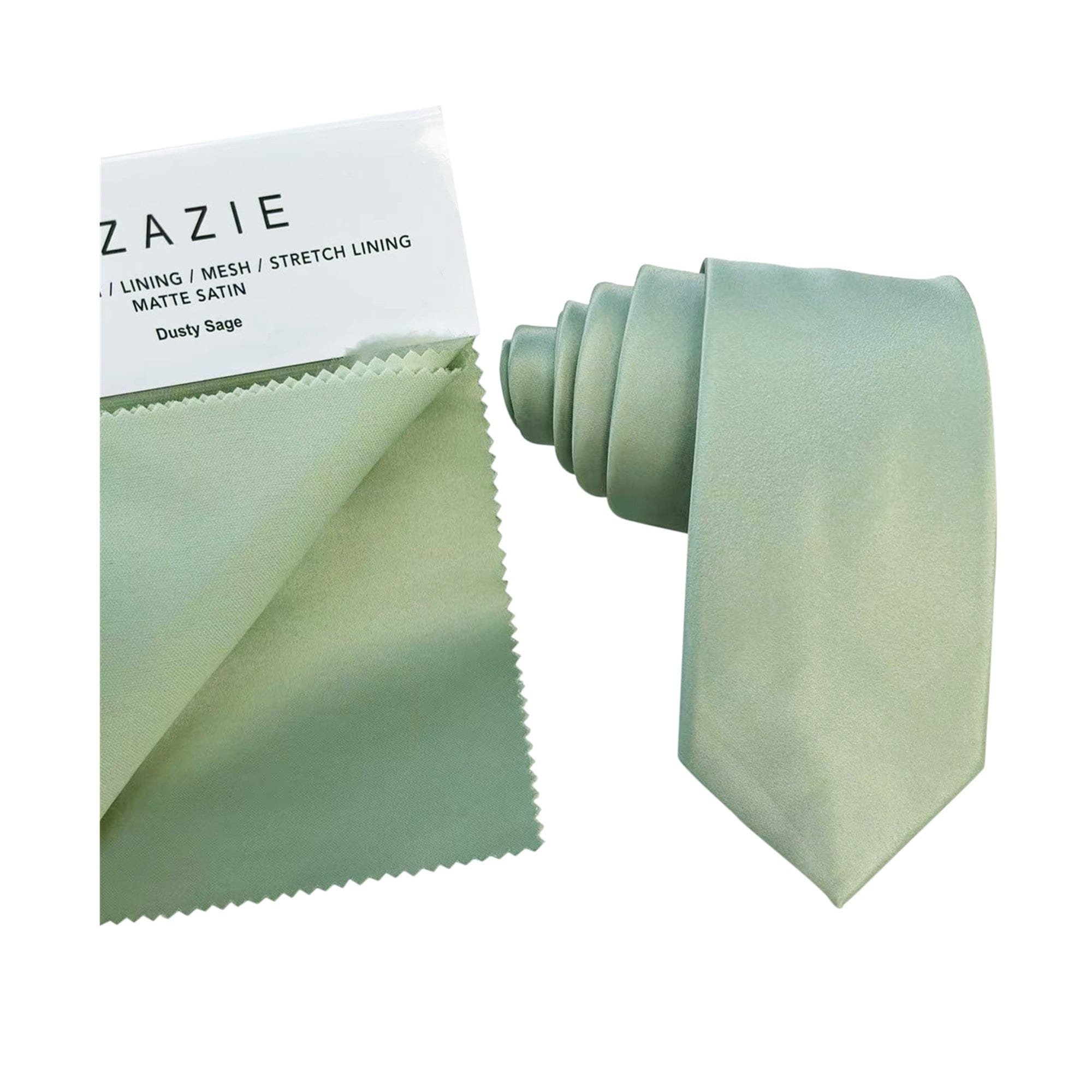Dusty Sage Matte Satin Skinny Tie