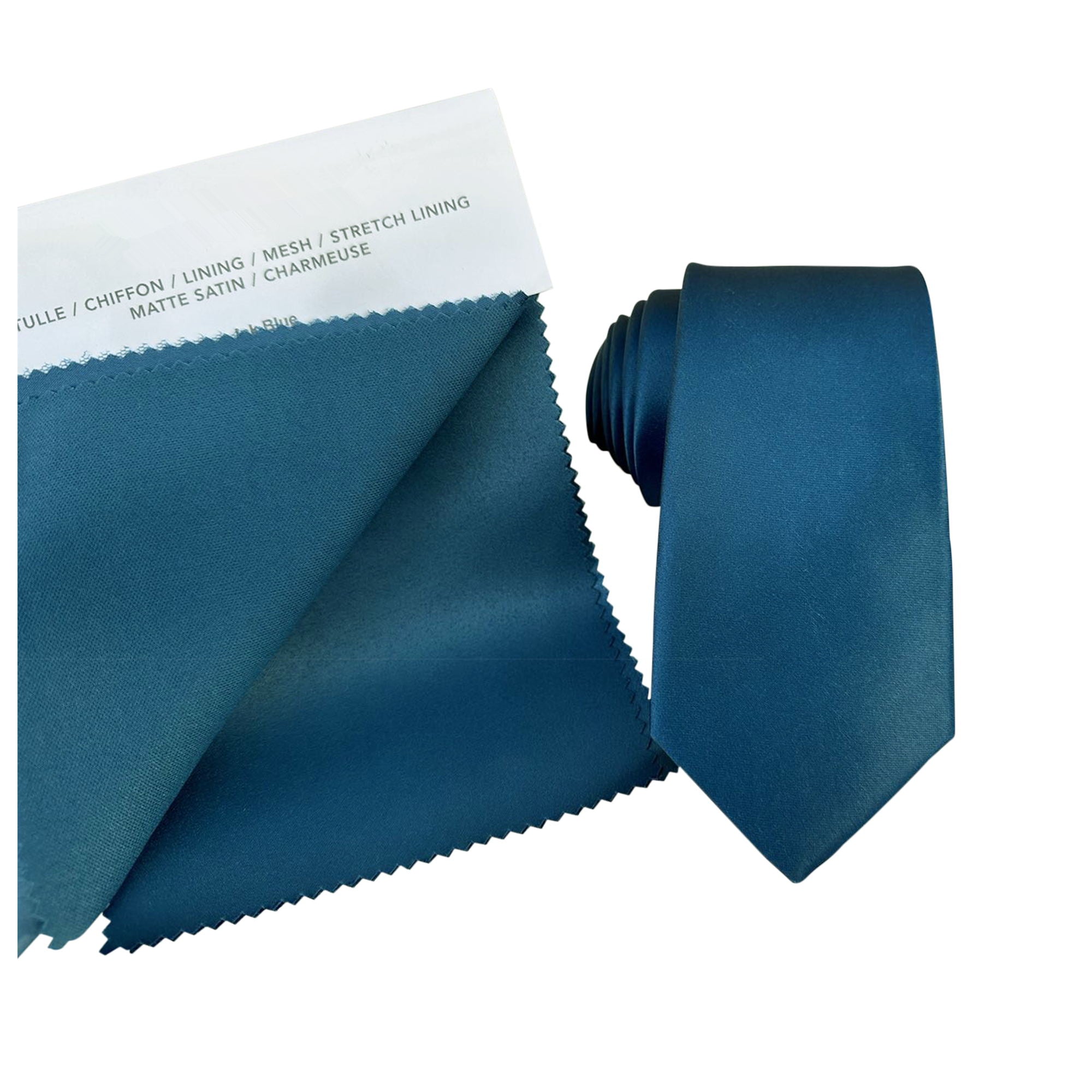 Ink Blue Matte Satin Necktie