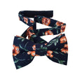 Midnight Orange Floral Kids Bow Tie