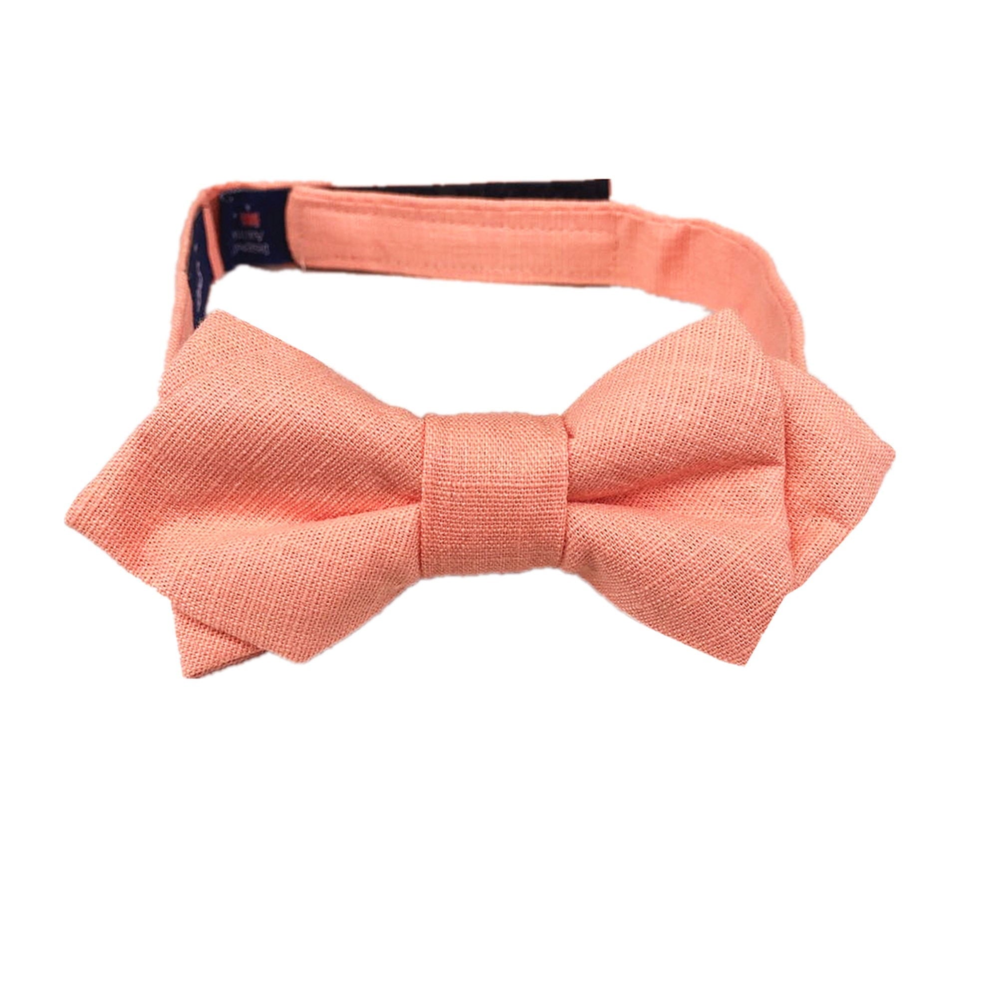 Dk. Salmon Linen Kids Diamond Bow Tie