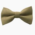 Khaki Linen Pre-tied Bow Tie