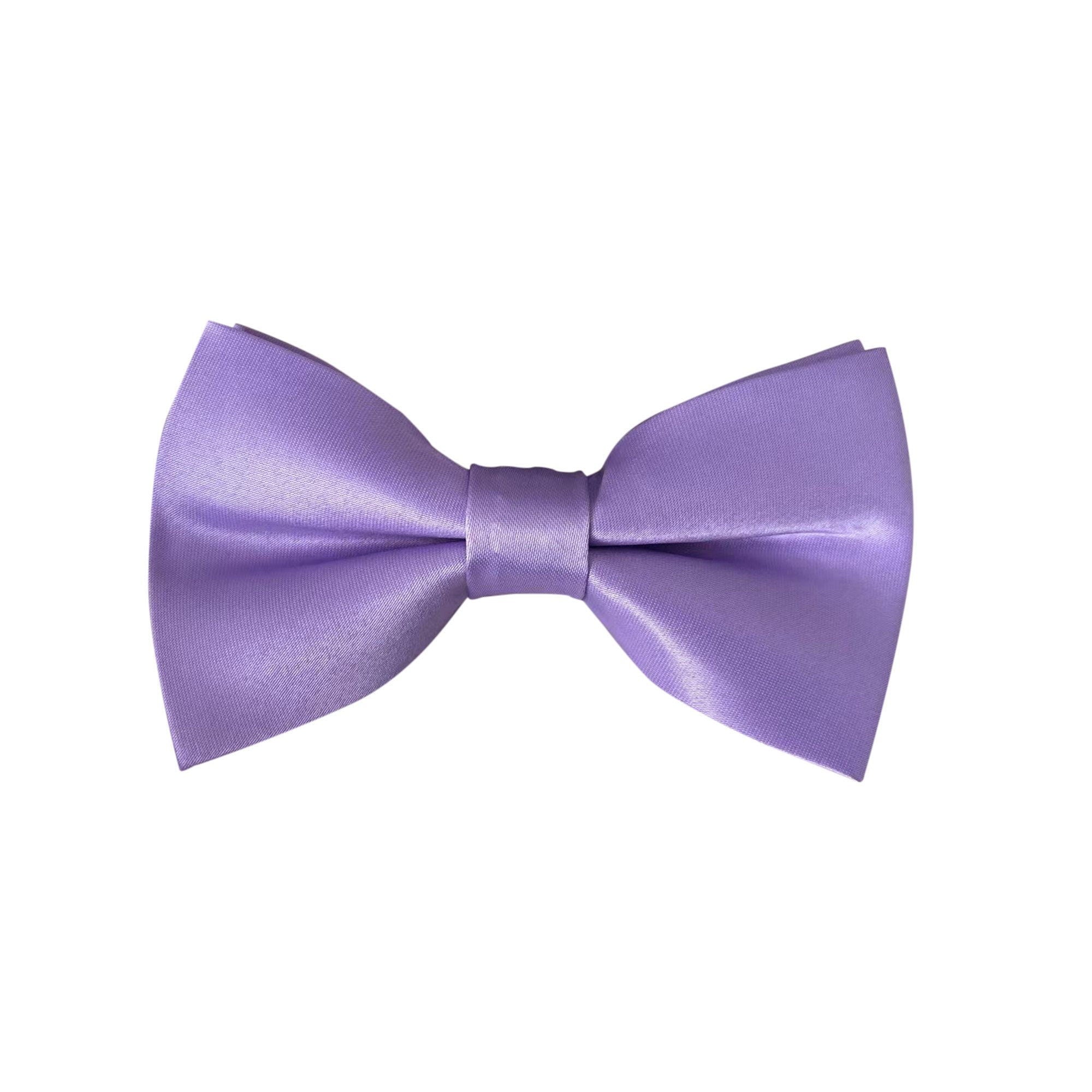 Lavender Satin Pre-tied Bow Tie