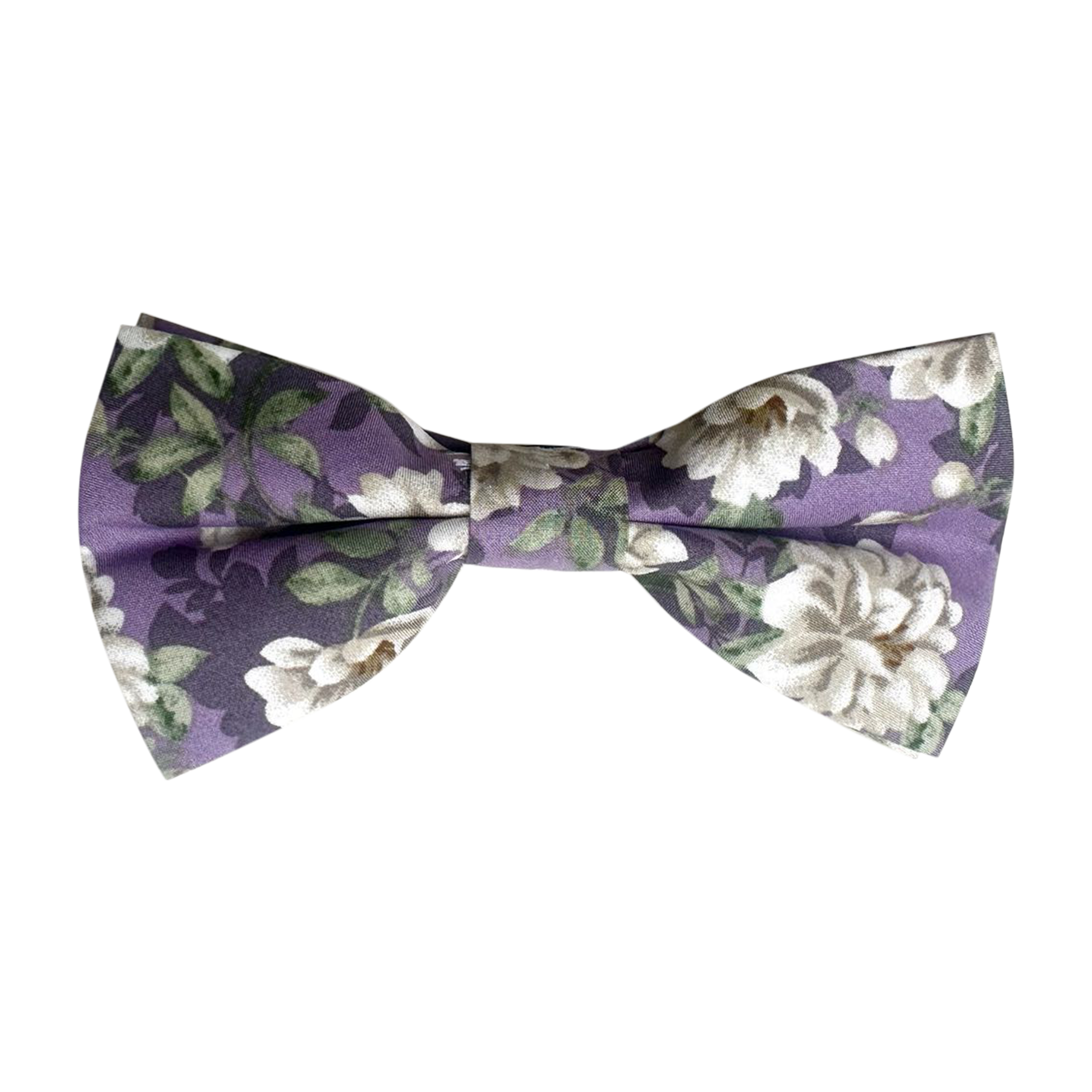 Lavender Cream Floral Pre-tied Bow Tie