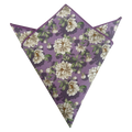 Lavender Cream Floral Pocket Square