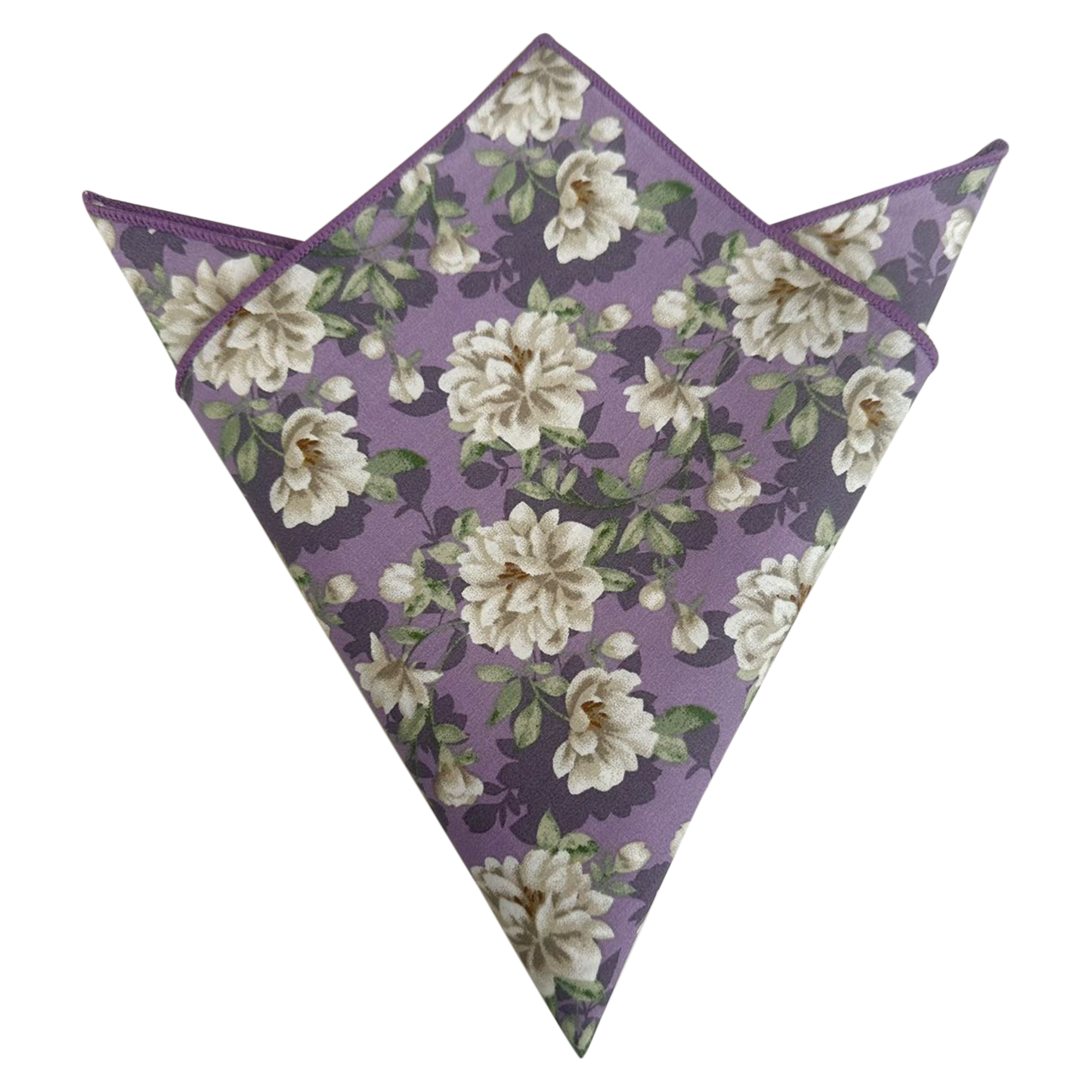 Lavender Cream Floral Pocket Square
