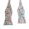 Pink White Floral Self-tied Bow Tie
