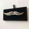 Silver Moustache Tie Bar