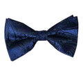Navy Blue Paisley Pre-tied Bow Tie